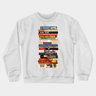 Classic Literature Books Stack Crewneck Sweatshirt